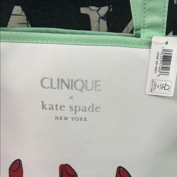 Kate Spade White and Mint Lipstick Tote - Picture 2 of 4